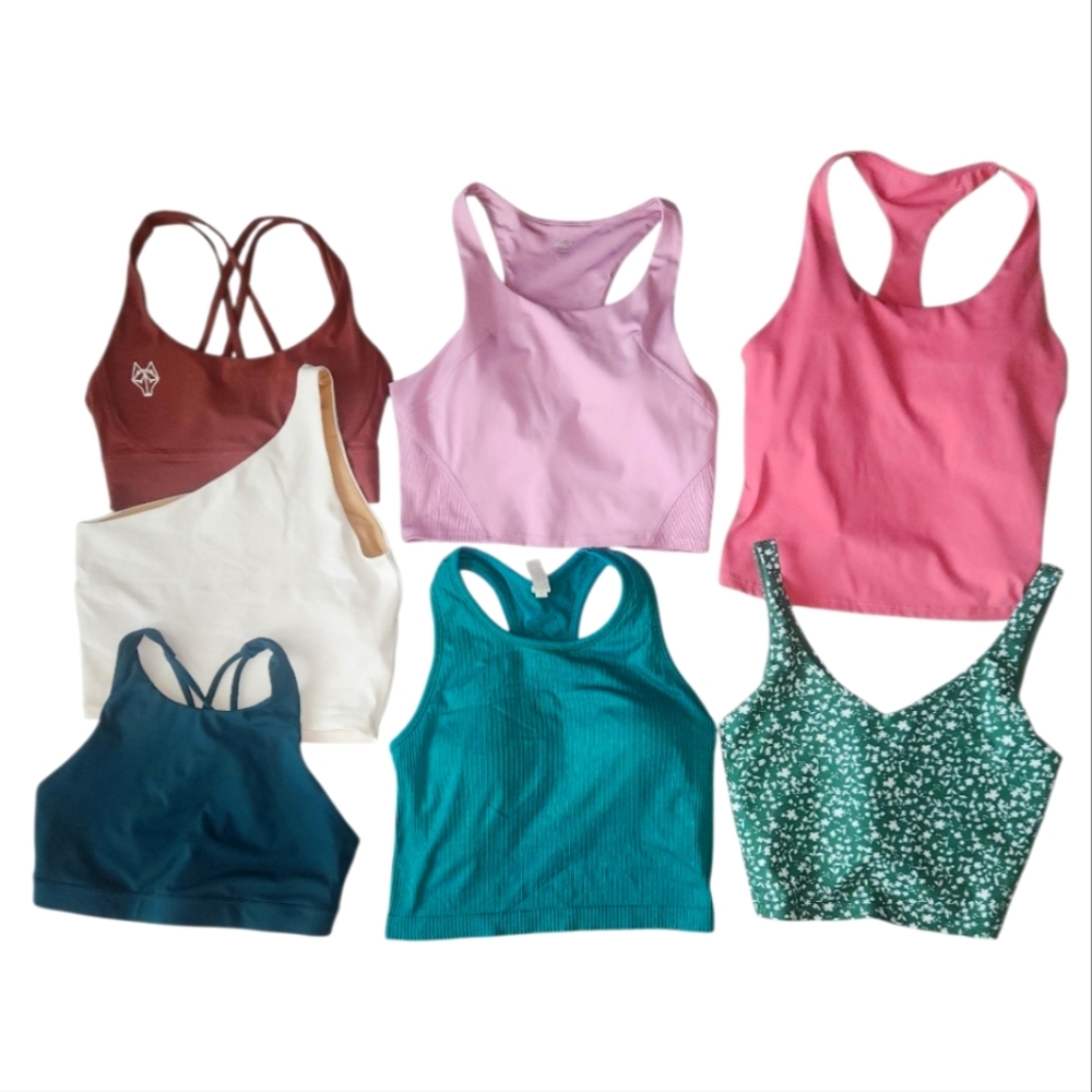 Assorted Sports Bras And Bra Tops in Various Colors